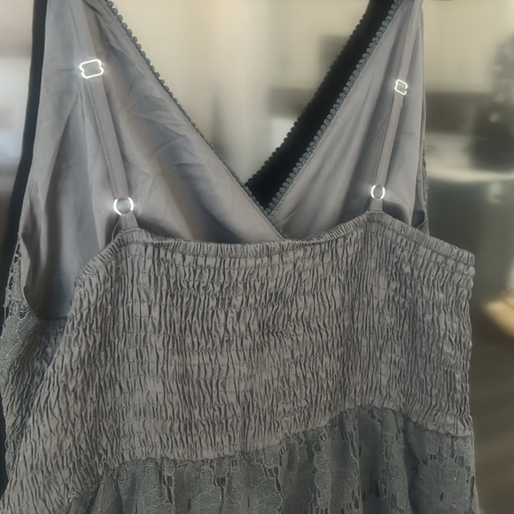 Cupshe Black Maxi Overlay Romper Lace Dress V-Neck Spaghetti Strap Size M - Picture 6 of 17